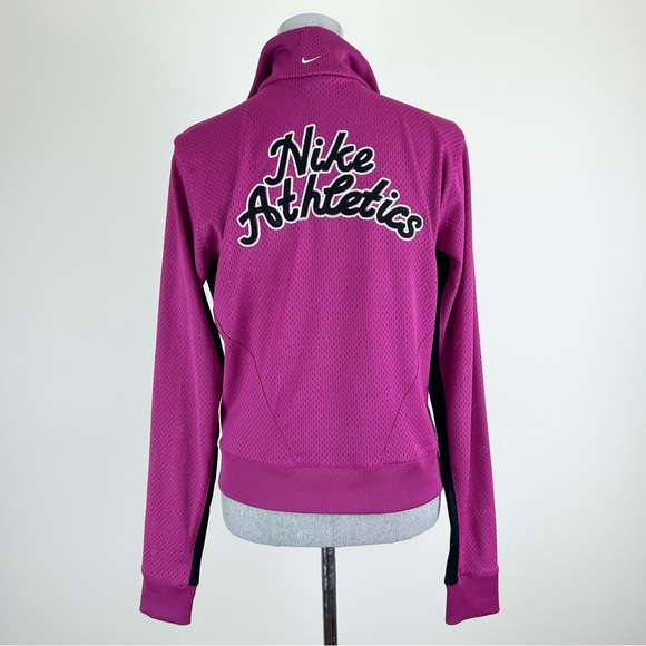 Nike Retro Mesh Chainstitch Embroidered Women's Purple and Black Jacket - Picture 5 of 9